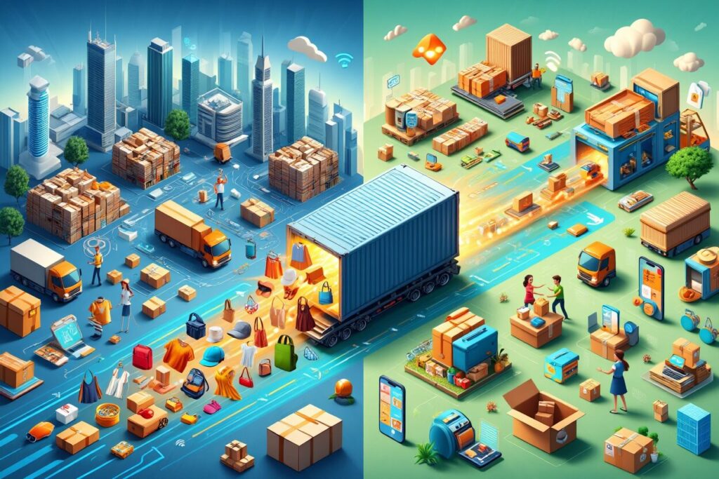 Ecommerce entre Brasil e China ilustração