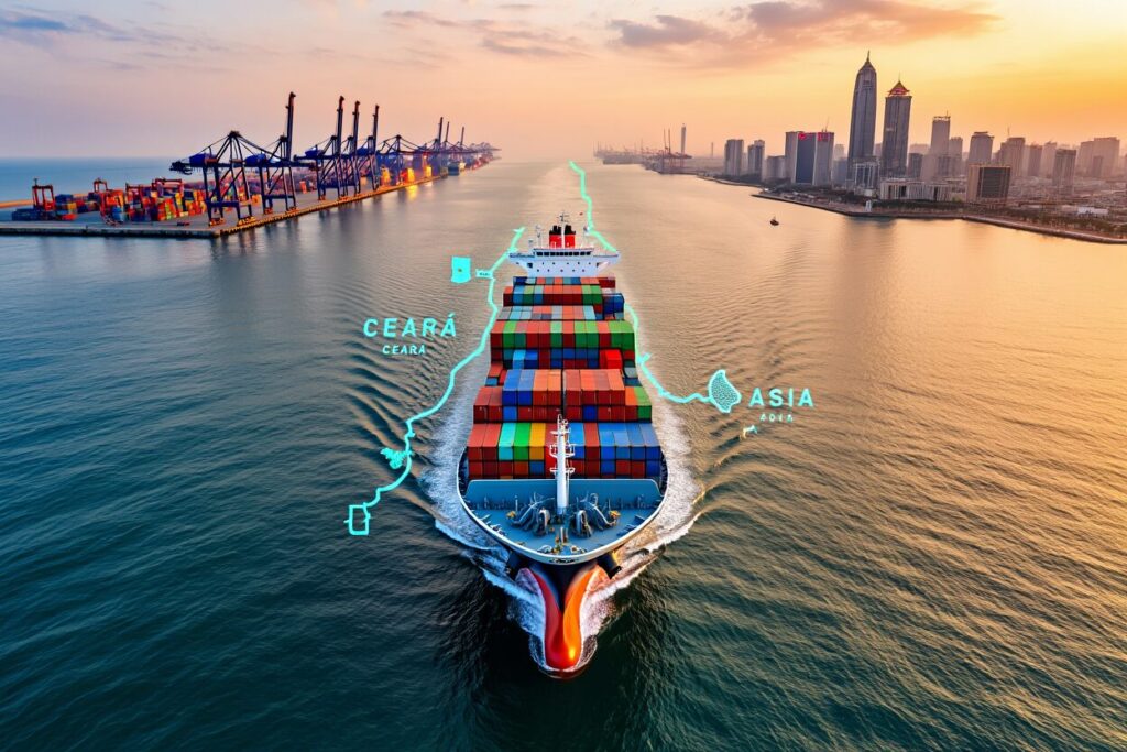 Navio entre Brasil e China